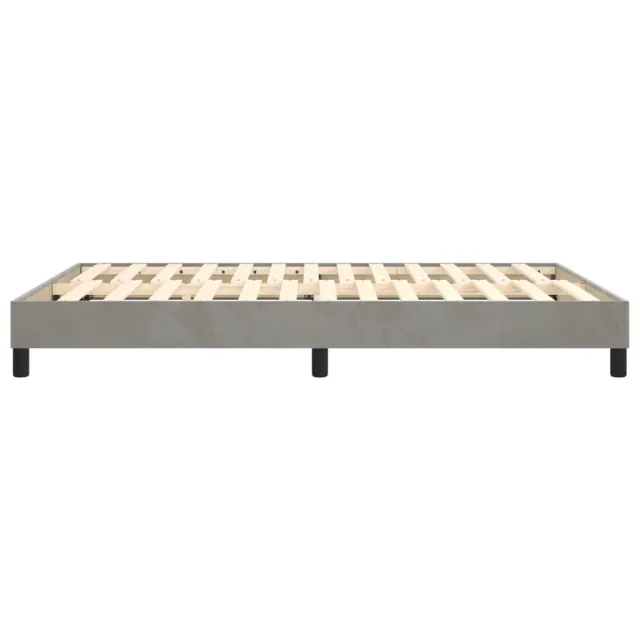Cadre de lit à ressorts gris clair 140x200 cm velours
