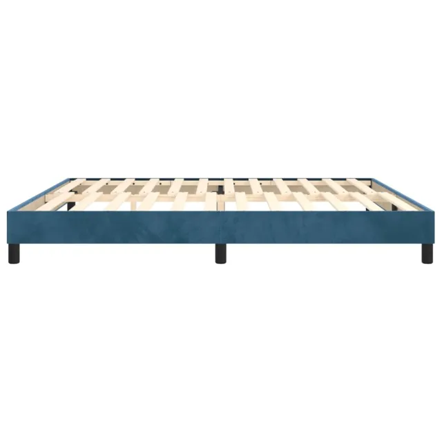 Cadre de lit à ressorts bleu foncé 200x200 cm velours