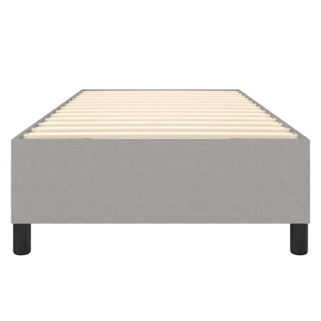 Cadre de lit à ressorts gris clair 80x200 cm tissu