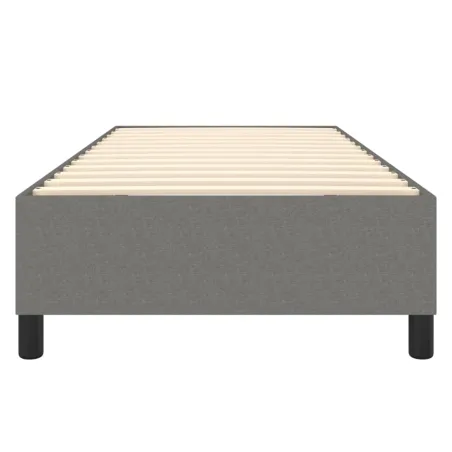 Cadre de lit à ressorts gris foncé 80x200 cm tissu