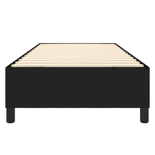 Cadre de lit à ressorts noir 80x200 cm tissu