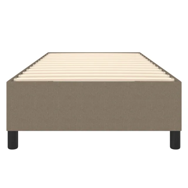 Cadre de lit à ressorts taupe 80x200 cm tissu