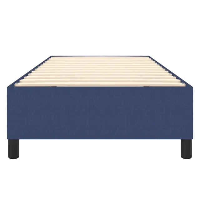 Cadre de lit à ressorts bleu 80x200 cm tissu