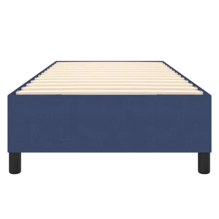 Cadre de lit à ressorts bleu 80x200 cm tissu