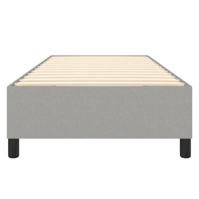 Cadre de lit à ressorts gris clair 90x190 cm tissu