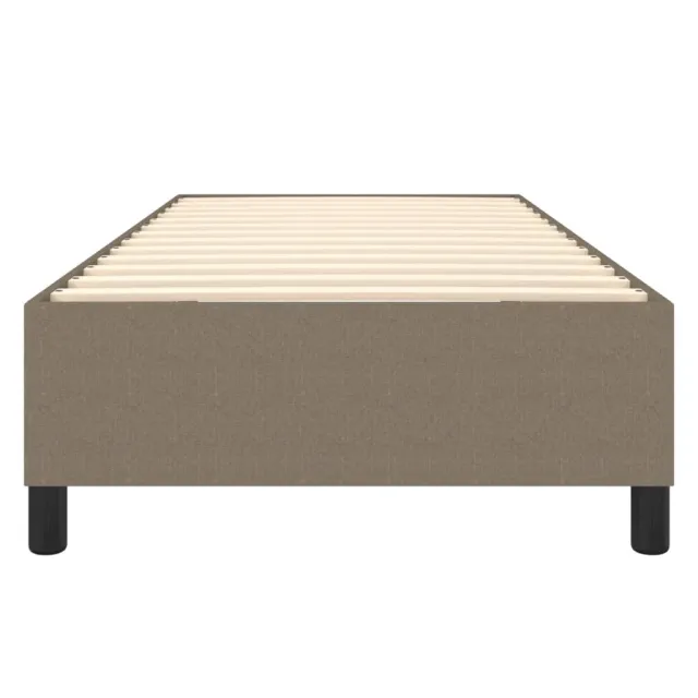Cadre de lit à ressorts taupe 100x200 cm tissu