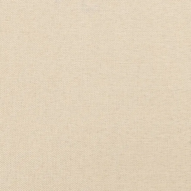 Cadre de lit à ressorts crème 100x200 cm tissu