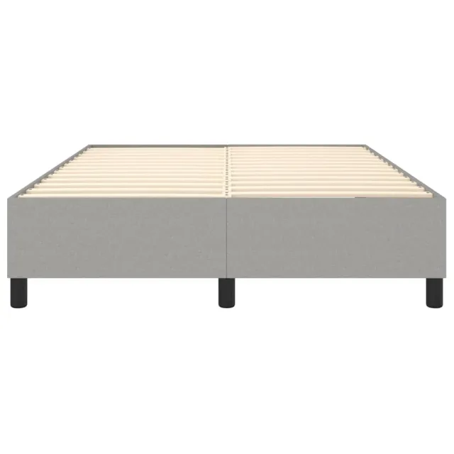 Cadre de lit à ressorts gris clair 140x200 cm tissu