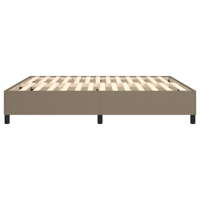 Cadre de lit à ressorts taupe 160x200 cm tissu