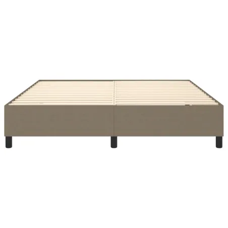 Cadre de lit à ressorts taupe 180x200 cm tissu