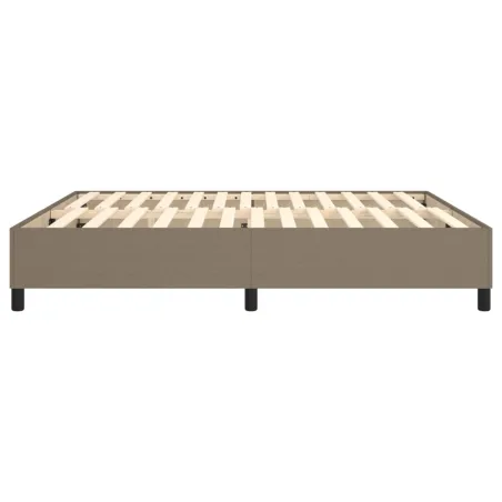 Cadre de lit à ressorts taupe 180x200 cm tissu