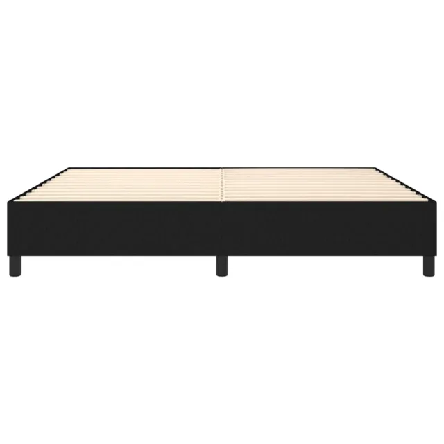 Cadre de lit à ressorts noir 200x200 cm tissu