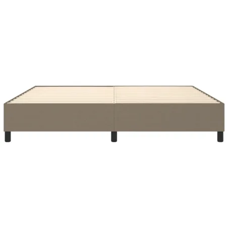 Cadre de lit à ressorts taupe 200x200 cm tissu