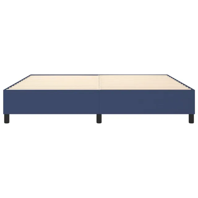 Cadre de lit à ressorts bleu 200x200 cm tissu