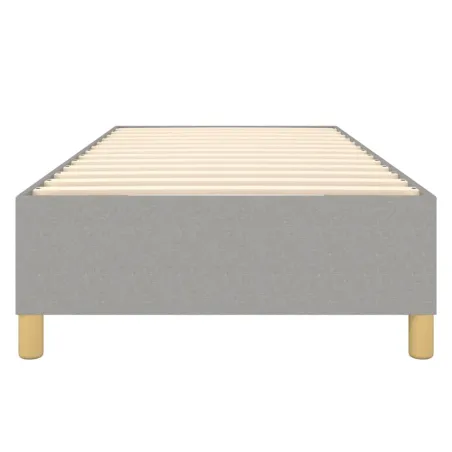 Cadre de lit à ressorts gris clair 80x200 cm tissu