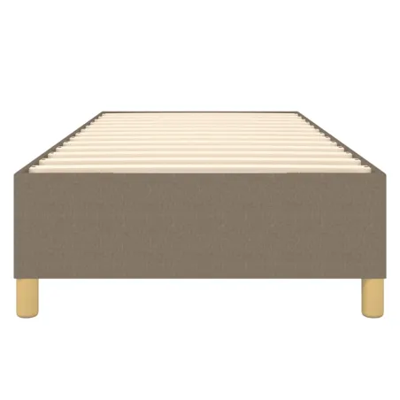 Cadre de lit à ressorts taupe 80x200 cm tissu
