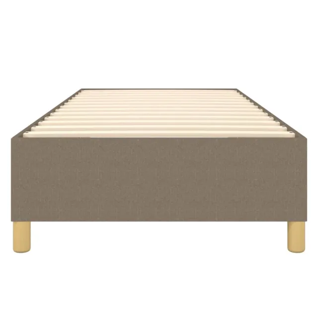 Cadre de lit à ressorts taupe 90x190 cm tissu