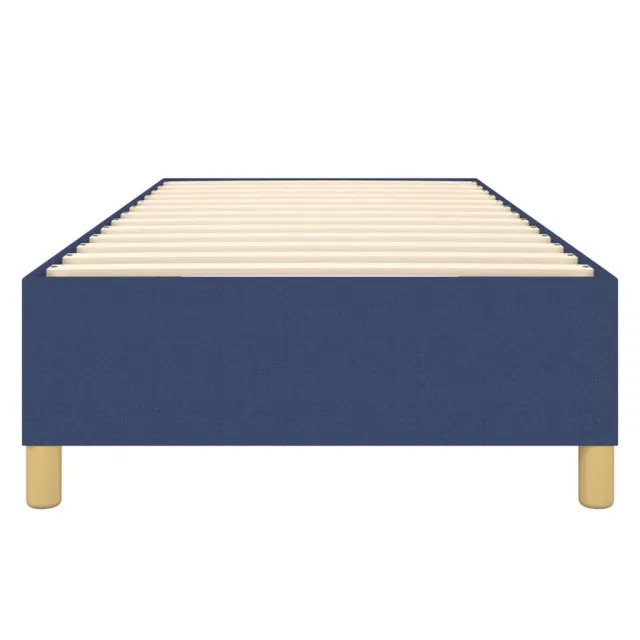 Cadre de lit à ressorts bleu 90x190 cm tissu