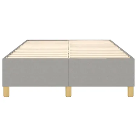Cadre de lit à ressorts gris clair 120x200 cm tissu
