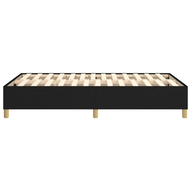 Cadre de lit à ressorts noir 120x200 cm tissu