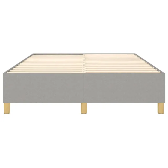 Cadre de lit à ressorts gris clair 140x190 cm tissu