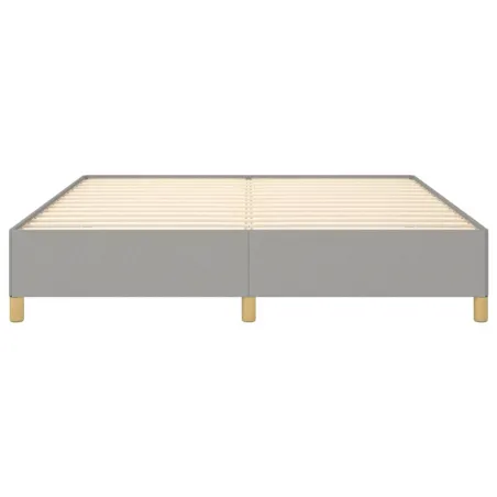 Cadre de lit à ressorts gris clair 180x200 cm tissu