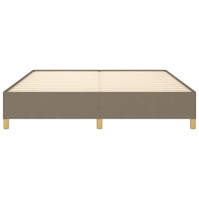 Cadre de lit à ressorts taupe 180x200 cm tissu