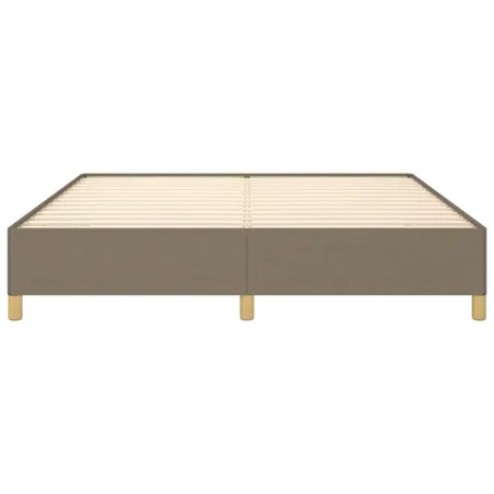 Cadre de lit à ressorts taupe 180x200 cm tissu