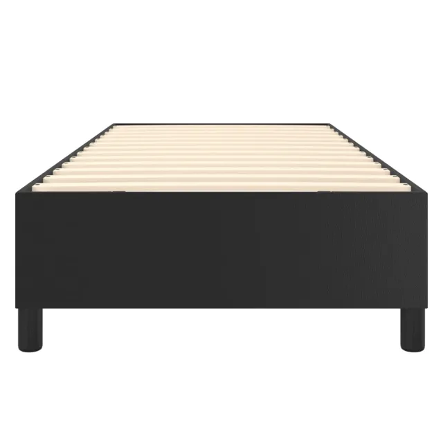 Cadre de lit à ressorts noir 80x200 cm similicuir
