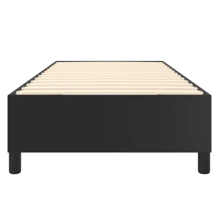 Cadre de lit à ressorts noir 80x200 cm similicuir