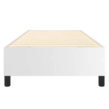 Cadre de lit à ressorts blanc 80x200 cm similicuir