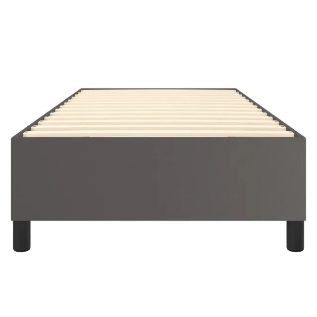 Cadre de lit à ressorts gris 100x200 cm similicuir