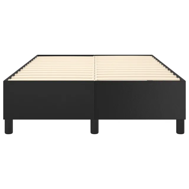 Cadre de lit à ressorts noir 120x200 cm similicuir