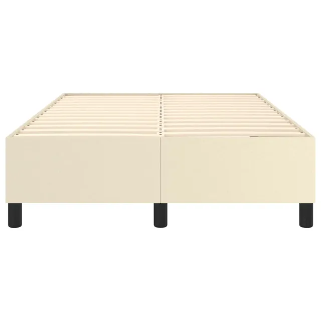 Cadre de lit à ressorts Crème 120x200 cm Similicuir