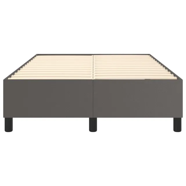 Cadre de lit à ressorts gris 120x200 cm similicuir
