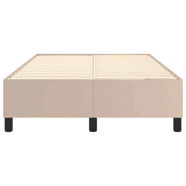 Cadre de lit à ressorts cappuccino 120x200 cm similicuir