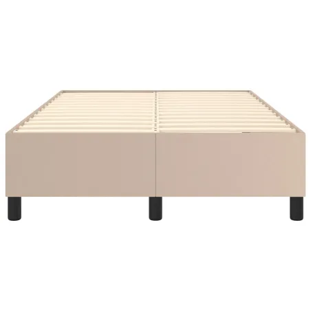 Cadre de lit à ressorts cappuccino 120x200 cm similicuir