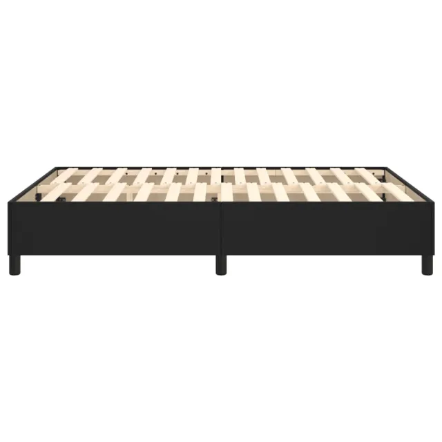 Cadre de lit à ressorts noir 140x190 cm similicuir