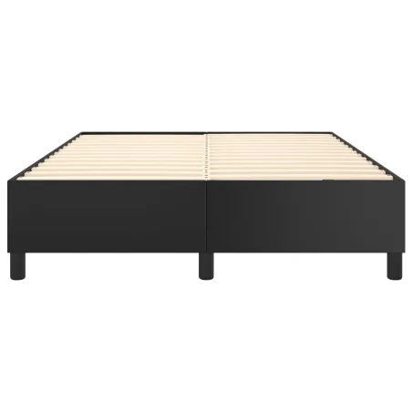 Cadre de lit à ressorts noir 140x200 cm similicuir
