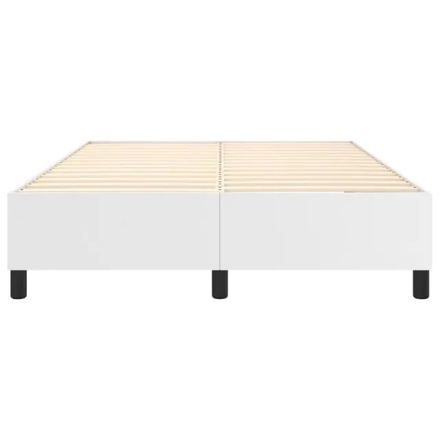 Cadre de lit à ressorts blanc 140x200 cm similicuir