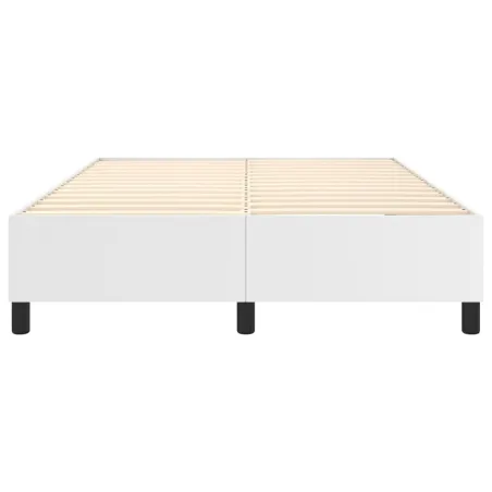Cadre de lit à ressorts blanc 140x200 cm similicuir