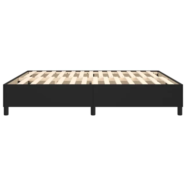 Cadre de lit à ressorts noir 160x200 cm similicuir