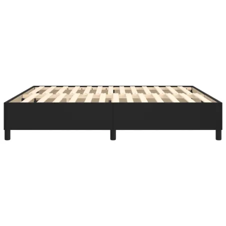 Cadre de lit à ressorts noir 180x200 cm similicuir