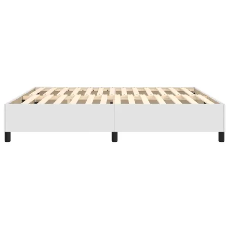 Cadre de lit à ressorts blanc 180x200 cm similicuir