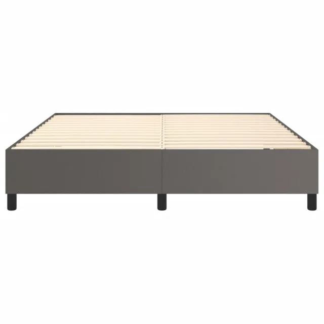 Cadre de lit à ressorts gris 180x200 cm similicuir
