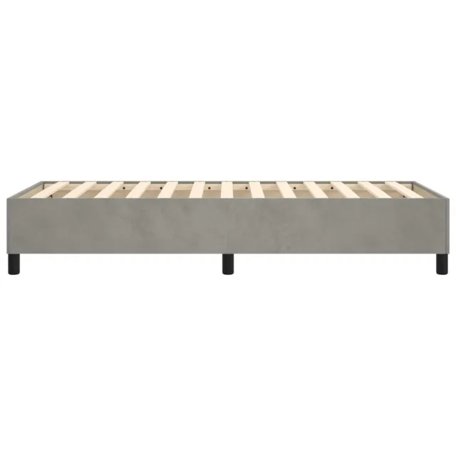 Cadre de lit à ressorts gris clair 90x200 cm velours
