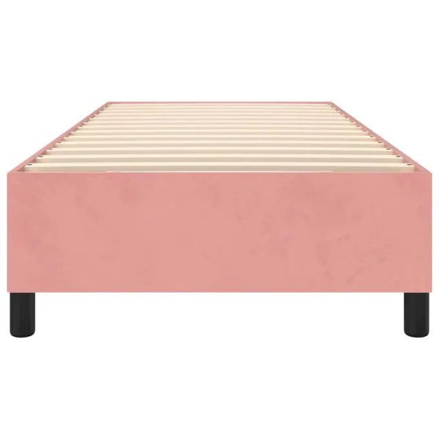 Cadre de lit à ressorts rose 90x200 cm velours