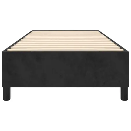 Cadre de lit à ressorts noir 100x200 cm velours