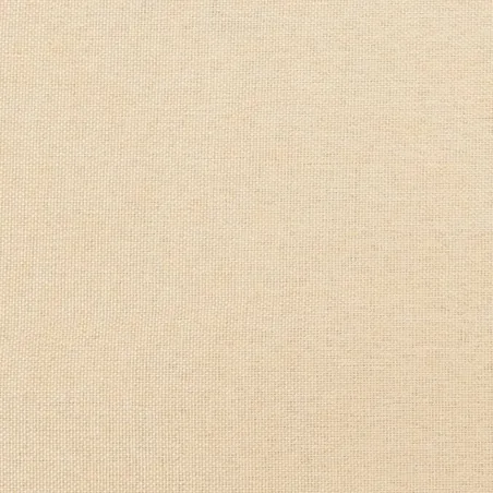 Fauteuil avec pieds à bascule et tabouret Crème Tissu