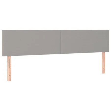 Tête de lit à LED Gris clair 200x5x78/88 cm Tissu